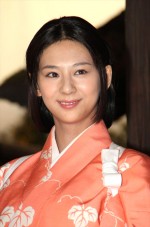 西内まりや、NHK木曜時代劇『かぶき者 慶次』スタジオ取材会にて