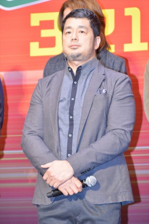 『スーパーヒーロー大戦GP 仮面ライダー3号』完成披露イベントに登壇した高田延彦