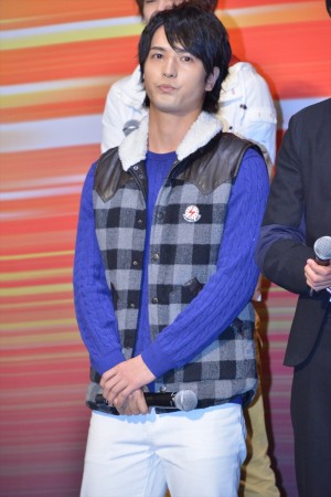 『スーパーヒーロー大戦GP 仮面ライダー3号』完成披露イベントに登壇した中村優一