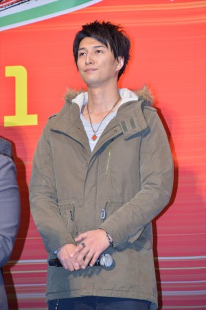 『スーパーヒーロー大戦GP 仮面ライダー3号』完成披露イベントに登壇した天野浩成