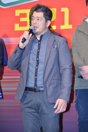 『スーパーヒーロー大戦GP 仮面ライダー3号』完成披露イベントに登壇した高田延彦