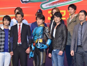 『スーパーヒーロー大戦GP 仮面ライダー3号』完成披露イベントに登壇したキャスト陣