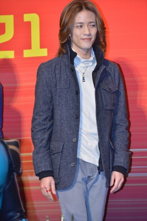 『スーパーヒーロー大戦GP 仮面ライダー3号』完成披露イベントに登壇した半田健人