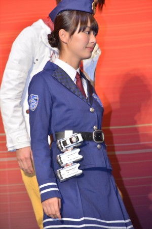 『スーパーヒーロー大戦GP 仮面ライダー3号』完成披露イベントに登壇した内田理央