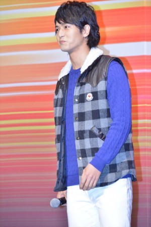 『スーパーヒーロー大戦GP 仮面ライダー3号』完成披露イベントに登壇した中村優一