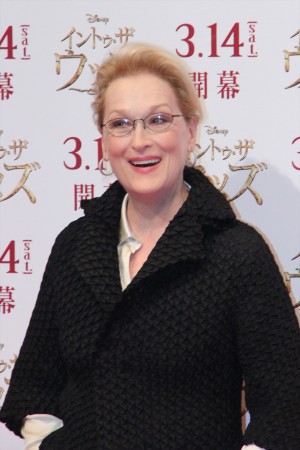 『イントゥ・ザ・ウッズ』来日記者会見に出席したメリル・ストリープ