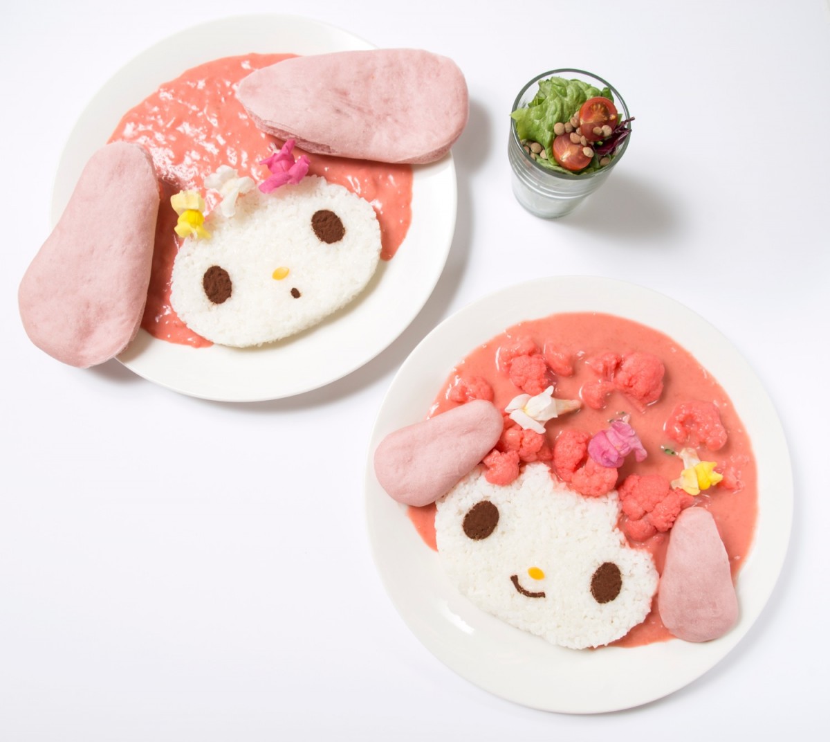 マイメロディチキンカレー・マイスウィートピアノベジタブルカレー(1280円/税抜)