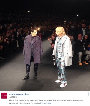 ヴァレンティノのランウェイに登場した、ベン・スティラーとオーウェン・ウィルソン