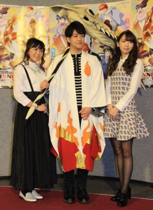 『境界のRINNE』会見に登場した生天目仁美、石川界人、井上麻里奈