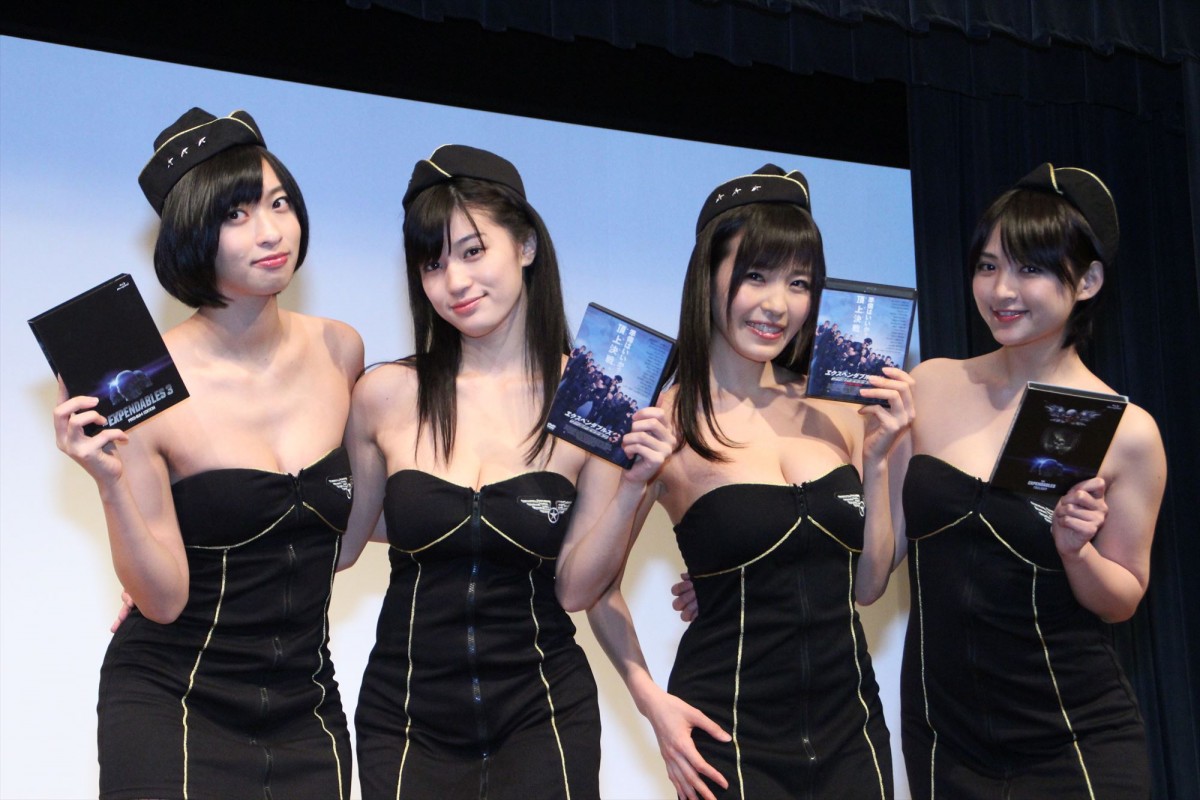 倉持由香、J・ステイサムに守ってもらいたい!? 『エクスペンダブルズ3』をセクシーPR