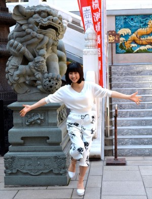 土屋太鳳、連続テレビ小説『まれ』横浜ロケ 取材会にて