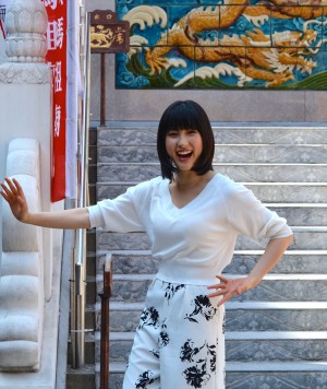 土屋太鳳、連続テレビ小説『まれ』横浜ロケ 取材会にて