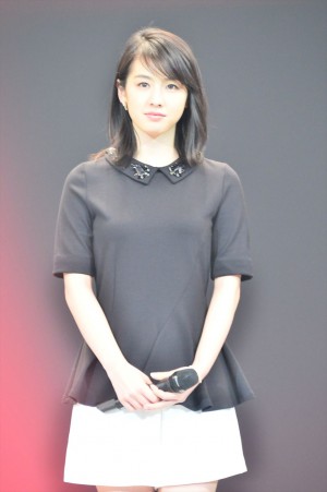 桜庭ななみ、dTVオリジナル『進撃の巨人』制作発表会にて