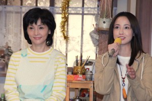南果歩、沢尻エリカ、ドラマ『ようこそ、わが家へ』記者会見にて