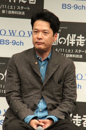 田中哲司、『闇の伴走者』完成披露試写会にて