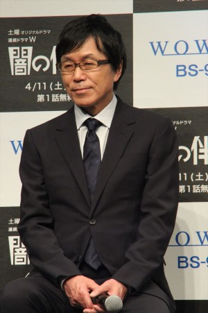 平田満、『闇の伴走者』完成披露試写会にて