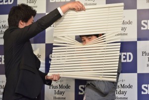 井上裕介、「シード Plus Mode 1day Homme」商品発表会にて