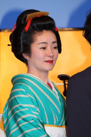 『まんまこと～麻之助裁定帳～』制作発表に出席した桧山うめ吉