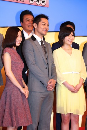 『まんまこと～麻之助裁定帳～』制作発表に出席した市川由衣、福士誠治、南沢奈央