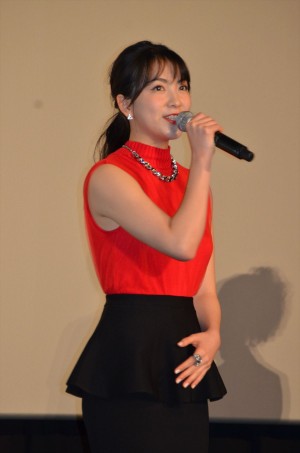 『名探偵コナン 業火の向日葵』初日舞台挨拶に登壇した知英