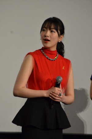 『名探偵コナン 業火の向日葵』初日舞台挨拶に登壇した知英