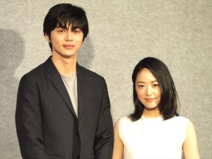 『花燃ゆ』第18回完成披露試写会に出席した東出昌大、井上真央