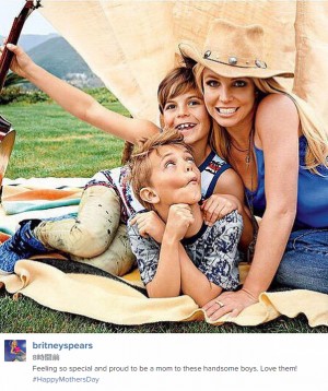 ブリトニー・スピアーズ、「母の日」に子供たちとの写真を投稿