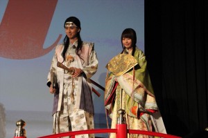 松田翔太、有村架純、au発表会2015 Summerにて