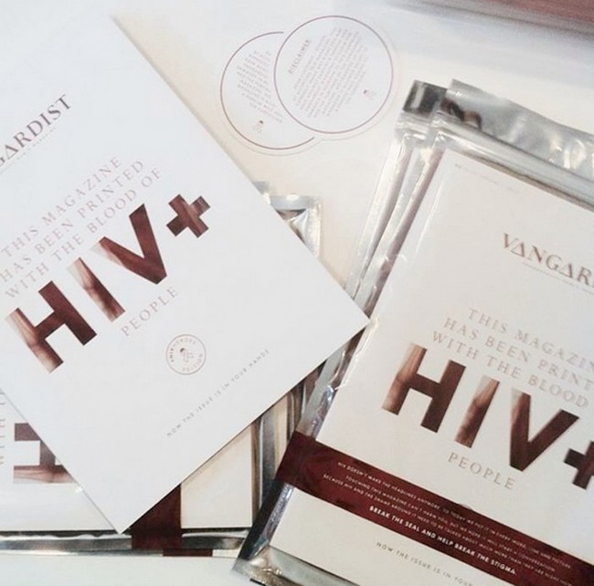 オーストリアでHIV感染者の血液で印刷した雑誌「Vangardist」が発売される