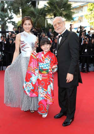 瀬戸朝香、鈴木梨央、津川雅彦／第68回カンヌ国際映画祭