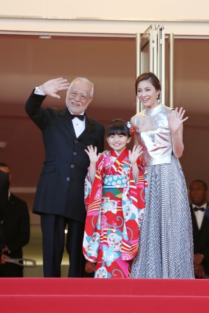 津川雅彦、鈴木梨央、瀬戸朝香／第68回カンヌ国際映画祭
