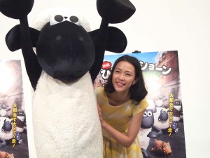 『映画 ひつじのショーン～バック・トゥ・ザ・ホーム～』テレビCM収録会見に登場した木村佳乃