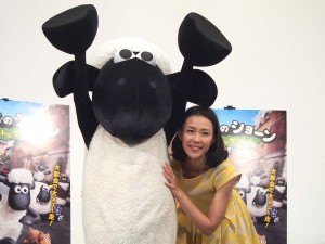 『映画 ひつじのショーン～バック・トゥ・ザ・ホーム～』テレビCM収録会見に登場した木村佳乃