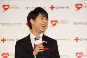 「羽生結弦と共にいのちと献血の大切さを考えるイベント」に出席した羽生結弦選手