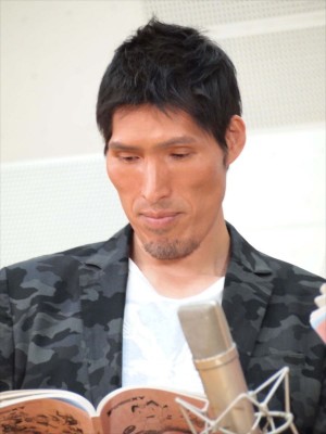 篠原信一、『光輪の超魔神 フーパ』公開アフレコイベントにて