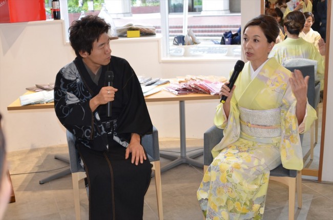 モデル・朝倉匠子、着物の魅力を力説!気軽に着付を学べる「絶世のBeauty講座」開催