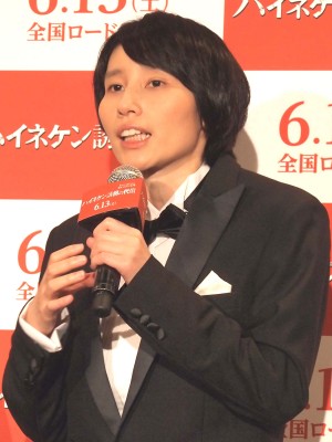 『ハイネケン 誘拐の代償』公開記念イベントに出席したハリセンボン（箕輪はるか）