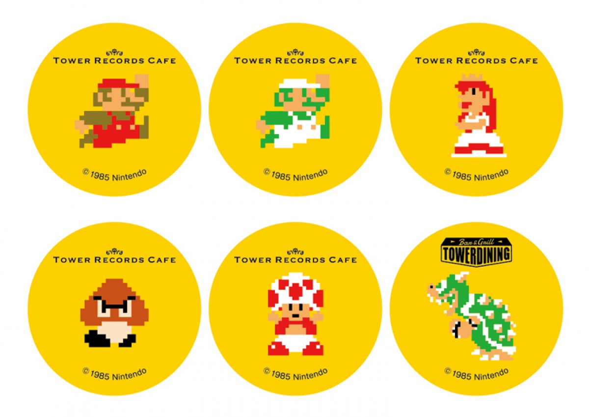 『スーパーマリオブラザーズ』カフェ、タワレコで開催　8bitマリオがラテアートに