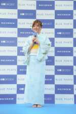 セーレン“ブルーパンツ”新商品発表会に出席した菊地亜美＆庄司智春