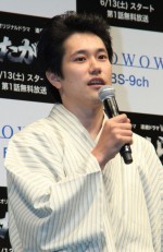 松山ケンイチ、連続ドラマW『ふたがしら』完成披露試写会にて