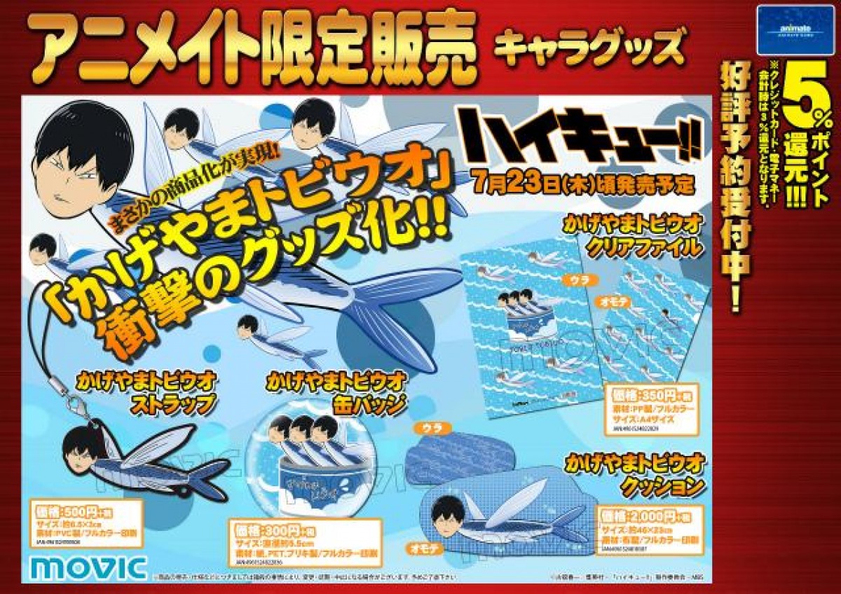 ハイキュー かげやまトビウオ 衝撃のグッズ化 予約段階で売り切れ続出 15年6月12日 1ページ目 アニメ コミック ニュース クランクイン