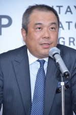 「TSUTAYA CREATOR’S PROGRAM」記者発表会に出席した「カルチュア・エンタテインメント株式会社」代表取締役 兼 「株式会社TSUTAYA」代表取締役副社長　中西一雄氏