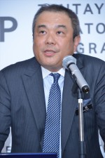 「TSUTAYA CREATOR’S PROGRAM」記者発表会に出席した「カルチュア・エンタテインメント株式会社」代表取締役 兼 「株式会社TSUTAYA」代表取締役副社長　中西一雄氏
