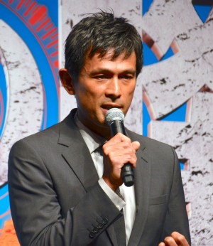 『天空の蜂』完成披露報告会に出席した江口洋介