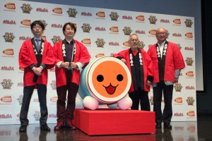 「太鼓の達人 ドドンと15周年！」記者発表会の様子