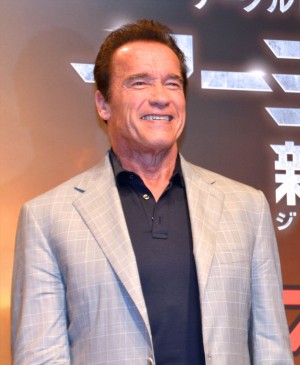 アーノルド・シュワルツェネッガー、『ターミネーター』来日記者会見にて