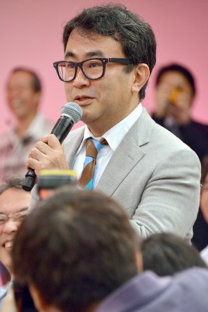 『真田丸』出演者発表会見に出席した三谷幸喜