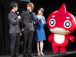 『モンスターストライク』アニメ制作発表会に登場した小林裕介、福島潤、Lynn