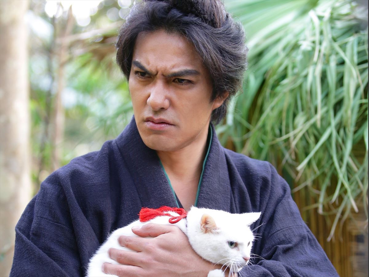 映画『猫侍』萌える新ビジュアル解禁！ 白猫・玉之丞＆黒猫とのラブラブ写真も公開