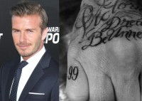 デヴィッド・ベッカムが新たに入れたタトゥー「99」